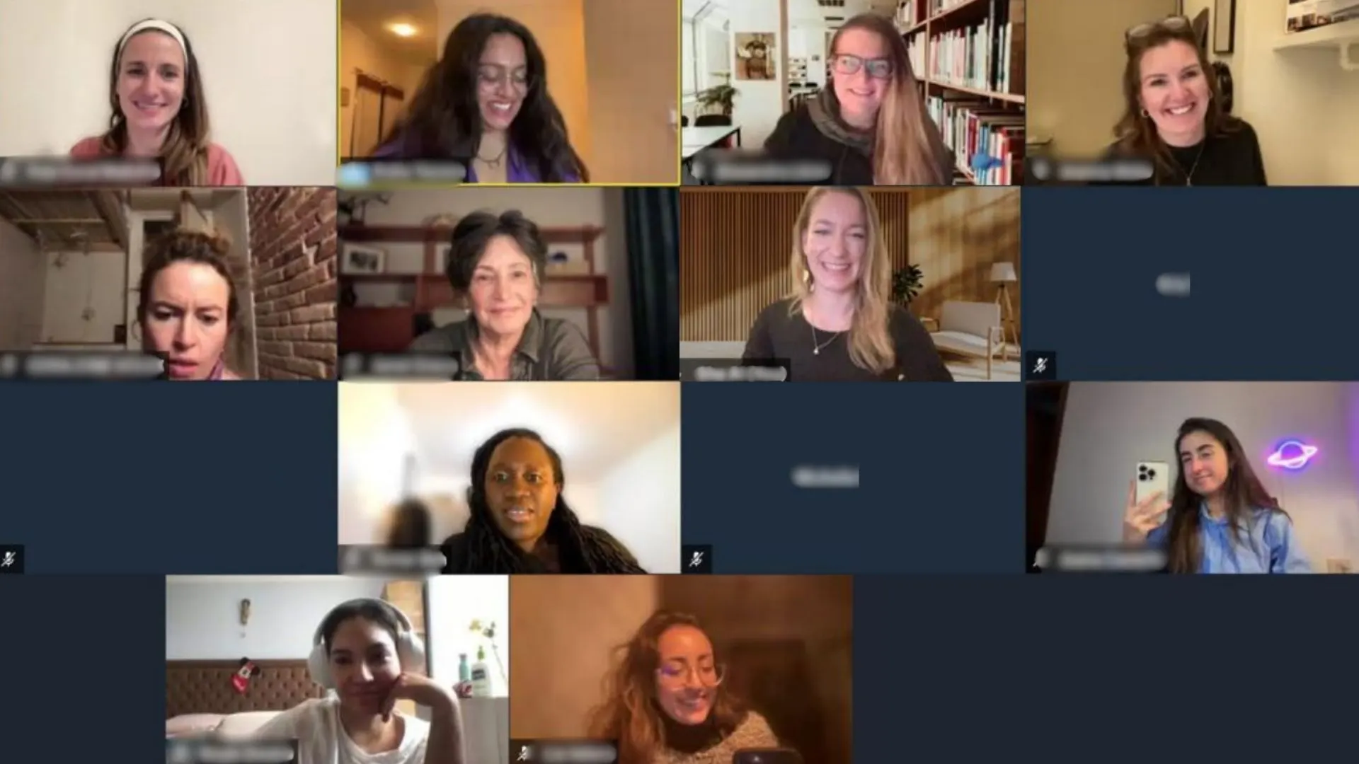 Members of Zorya AI on a video call together